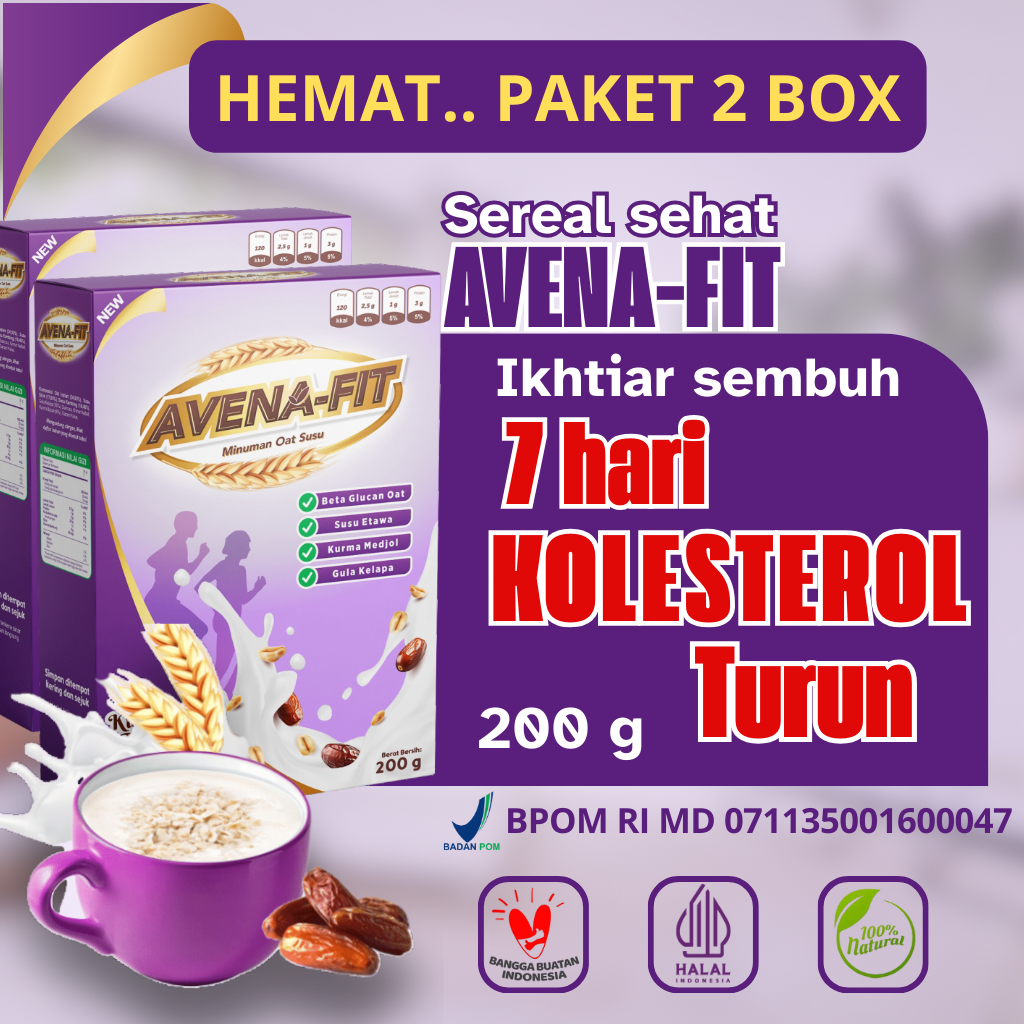 

Paket 2 Box Avenafit - Sereal Oat Susu Penurun Kolesterol & Jaga Kesehatan Jantung - 100% Original