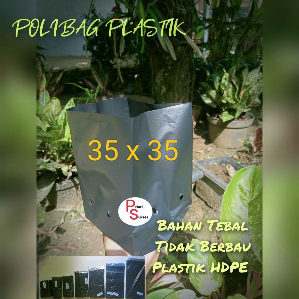 Polibag Plastik Polibag Tanaman UK 35 x 35 1pcs