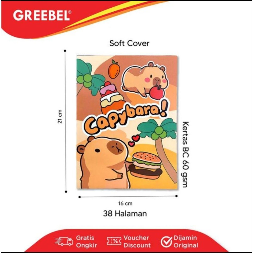 

GREEBEL Buku Tulis 38 Lembar 1 Pak (10 PCS)