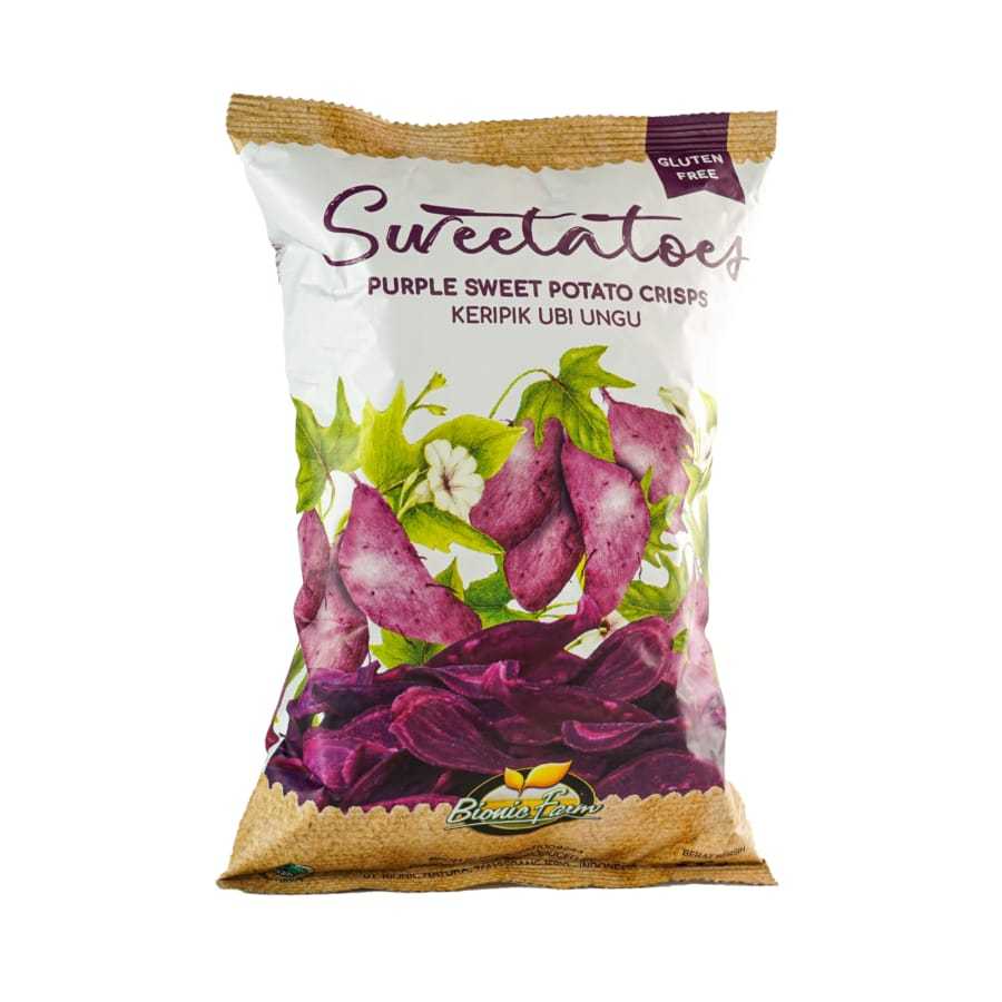 

Bionic Farm Sweetatoes Purple Sweet Potato Crisps Keripik Ubi Ungu 50gram / Makanan Ringan / Cemilan