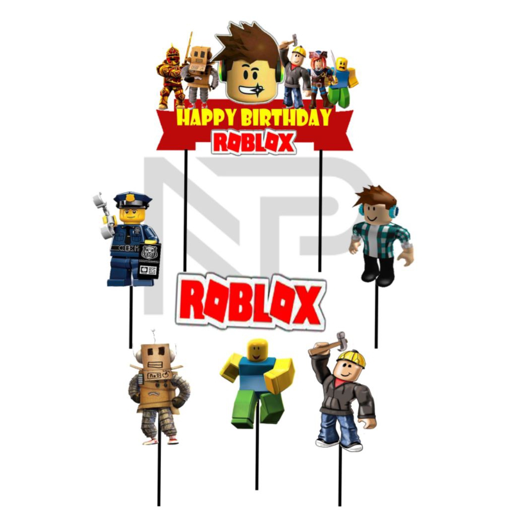 

Topper kue/hiasan kue ulang tahun//karakter Roblox