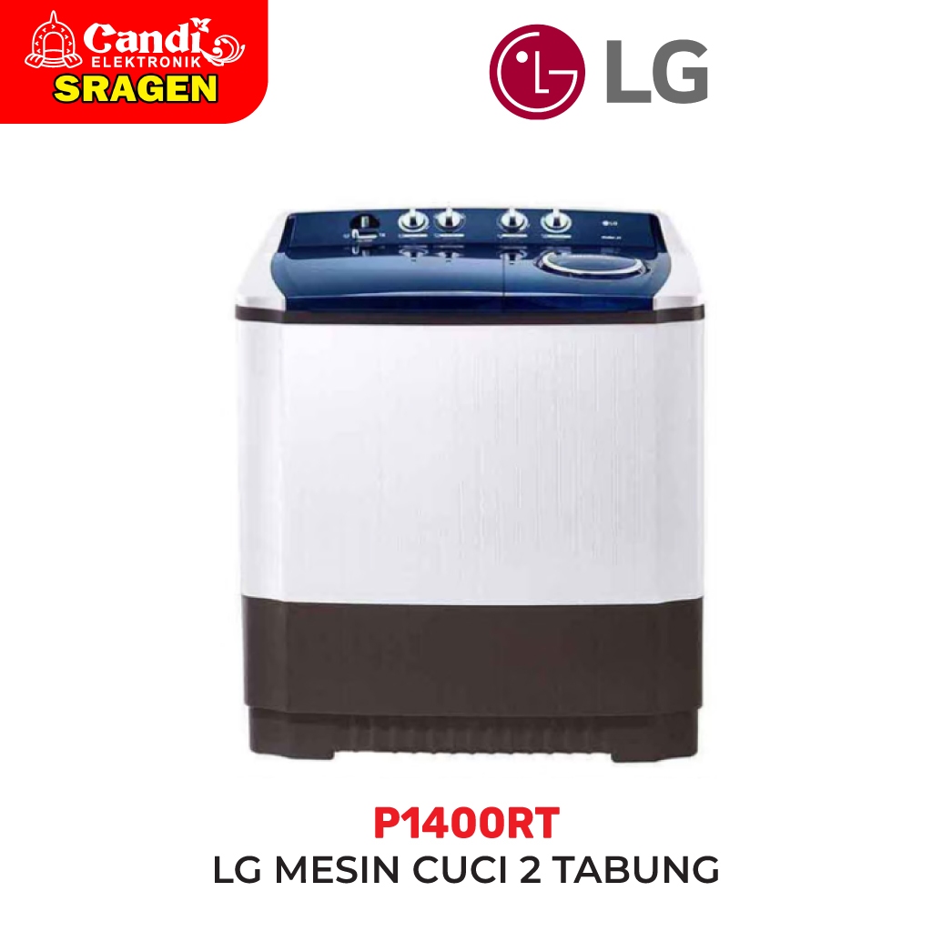 LG Mesin Cuci 2 Tabung Roller Jet Pulsator - P1400RT