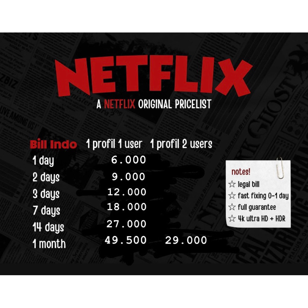 netflix harian /1 hari