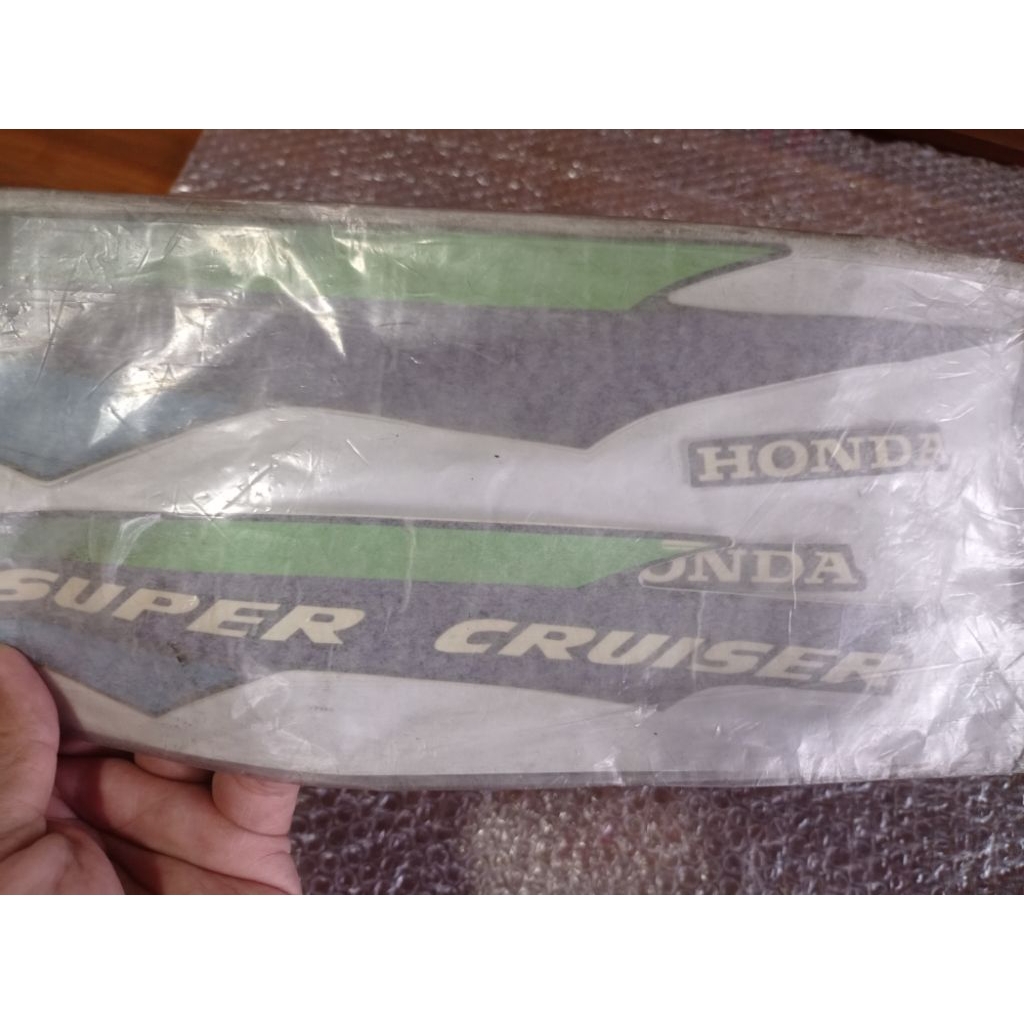 Stiker Striping Honda Tiger Lawas 98 Tilas Hijau Ungu Laminasi