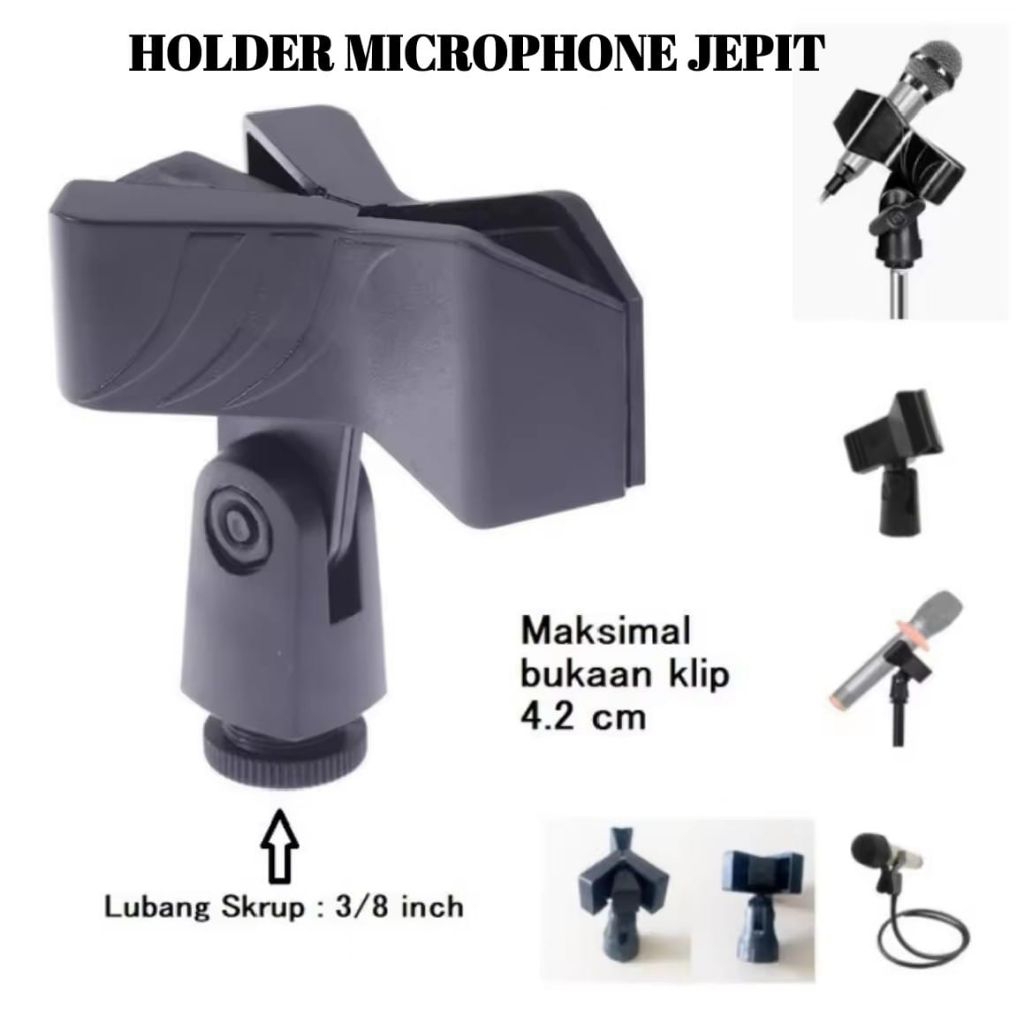 Mic Holder Klip Jepit Mikrofon