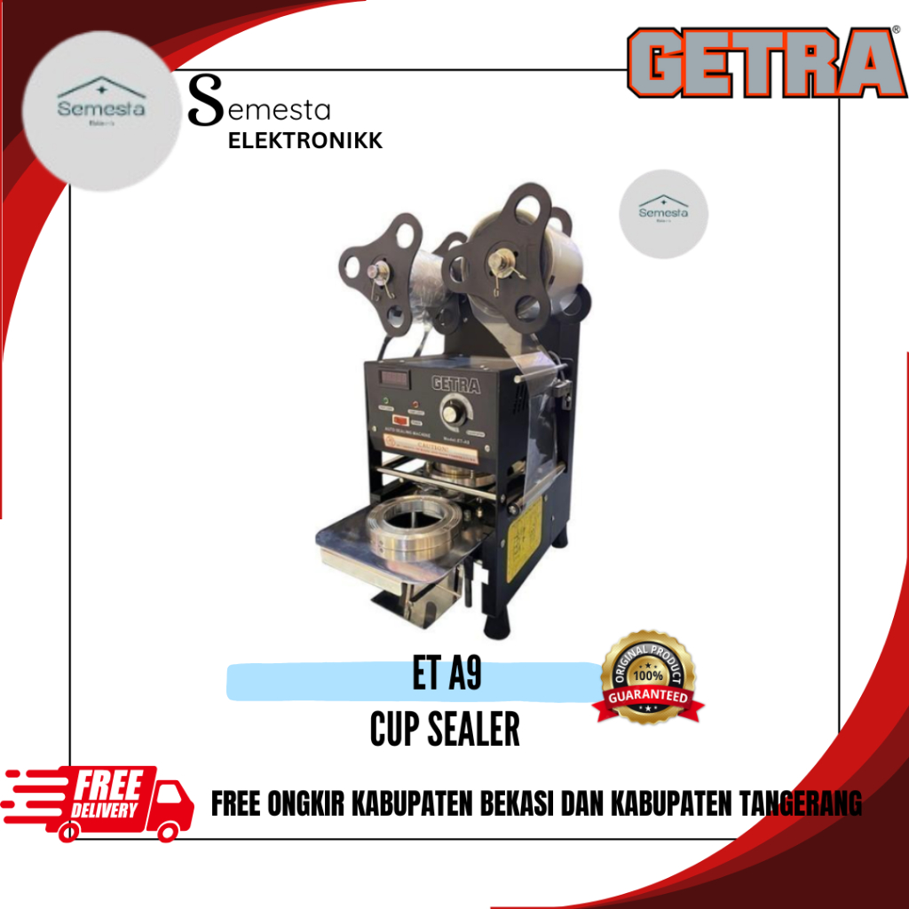 Mesin Segel Gelas Cup Sealer GETRA ET A9 Semi Otomatis