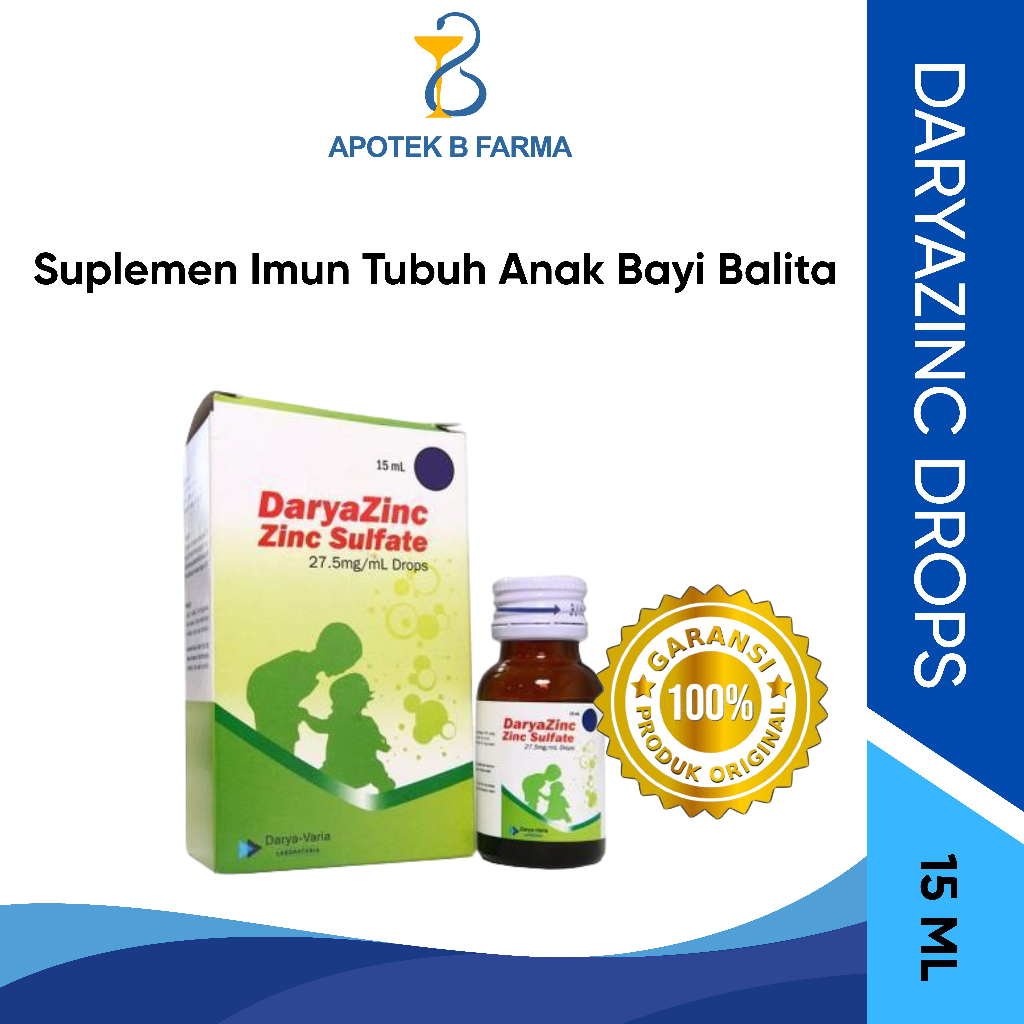 Daryazinc Drops 15 ml Obat Diare Bayi