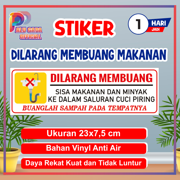 

Stiker sticker dilarang membuang makanan dan minya steker murah