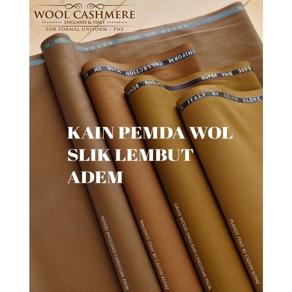 Bahan kain celana pria wanita rok span setelan kantor biru navy,hitam wool lembut/celana pormal