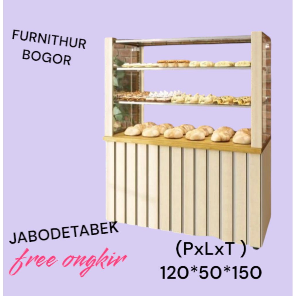 SHOWCASE booth etalase kaca display makanan