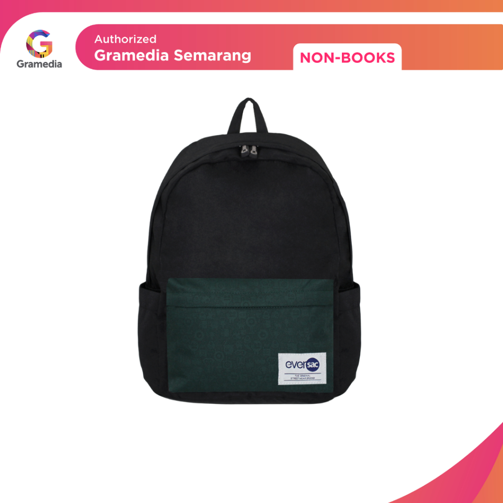 Gramedia - Eversac Backpack Ace Black Army Robot (Eversac)
