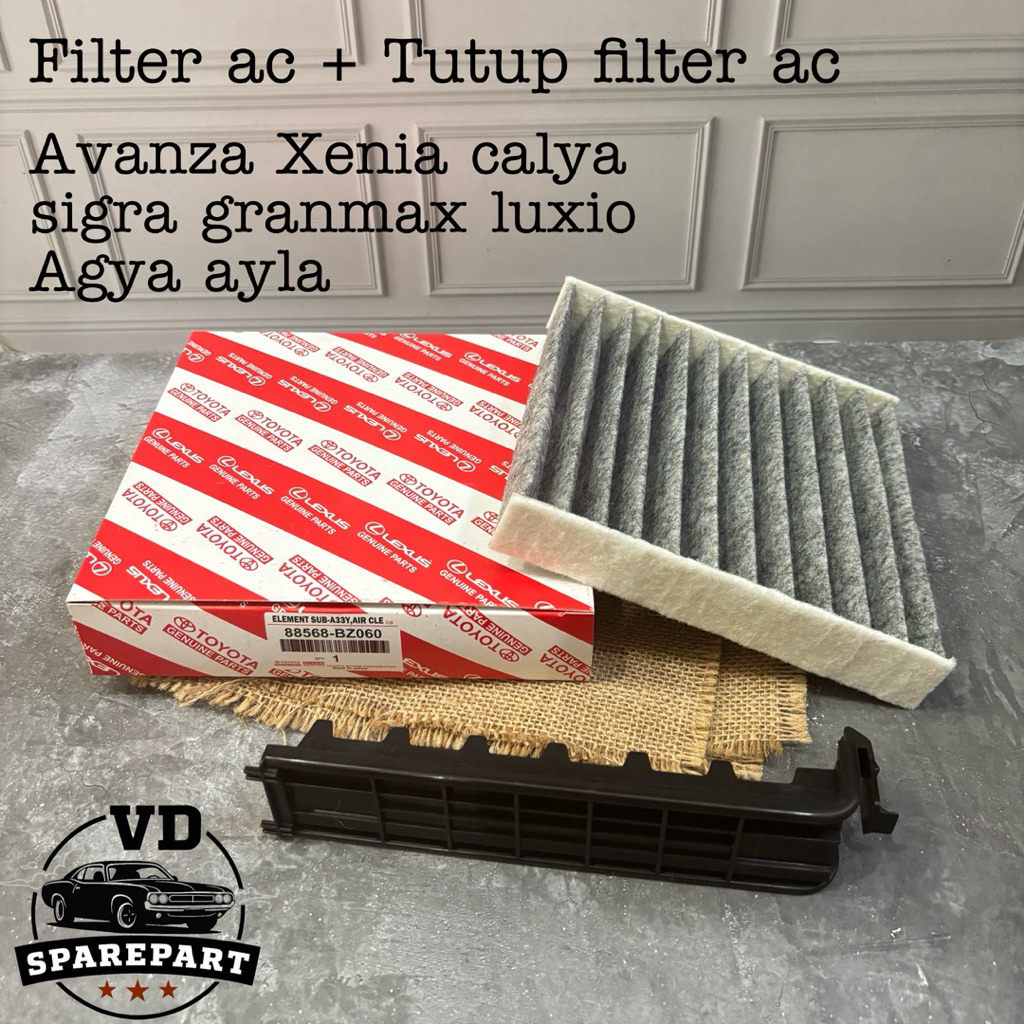Filter Ac + Tutup Filter AC Avanza Xenia BZ060 Carbon Serat