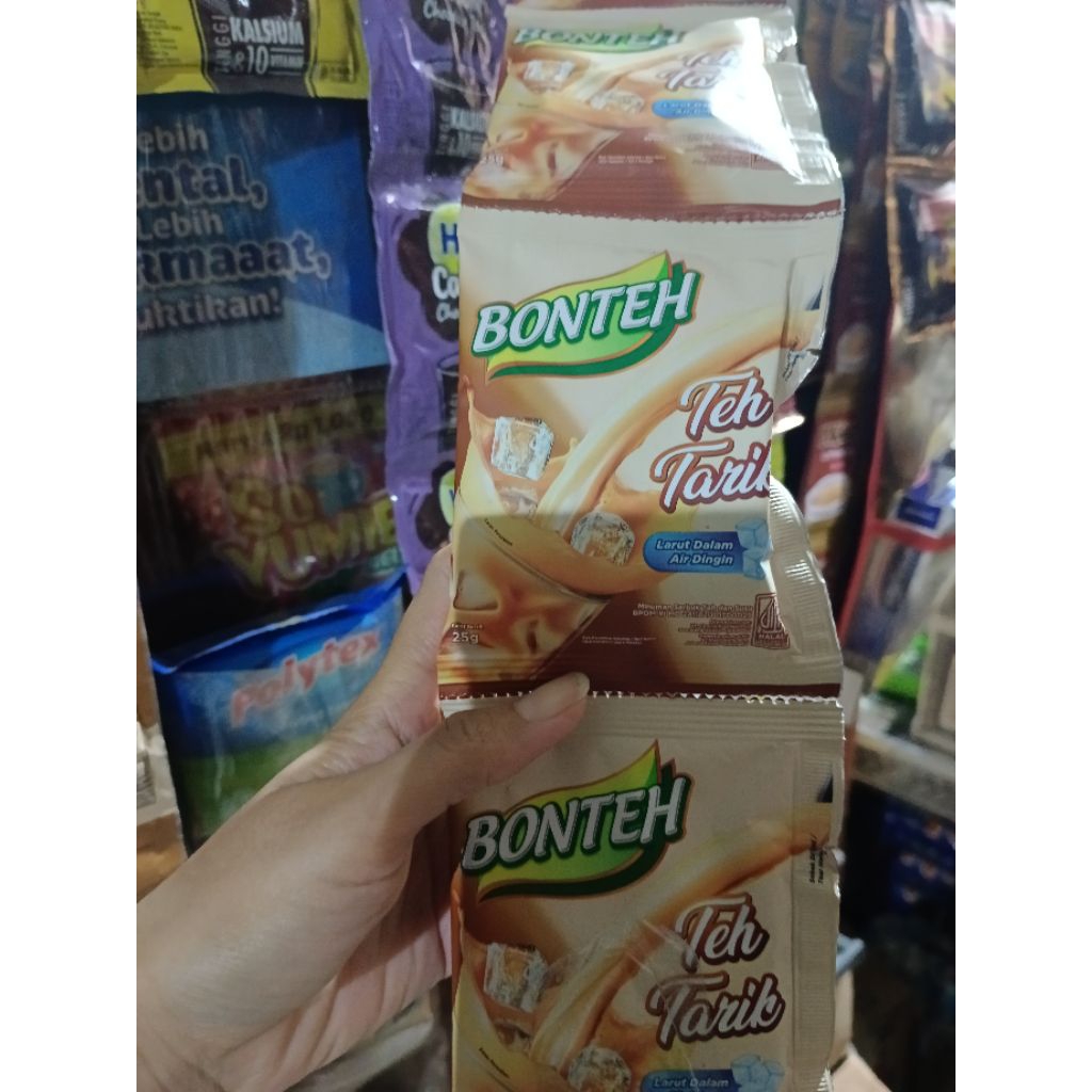 

Minuman saset BONTEH teh tarik/minumas teh segar renteng