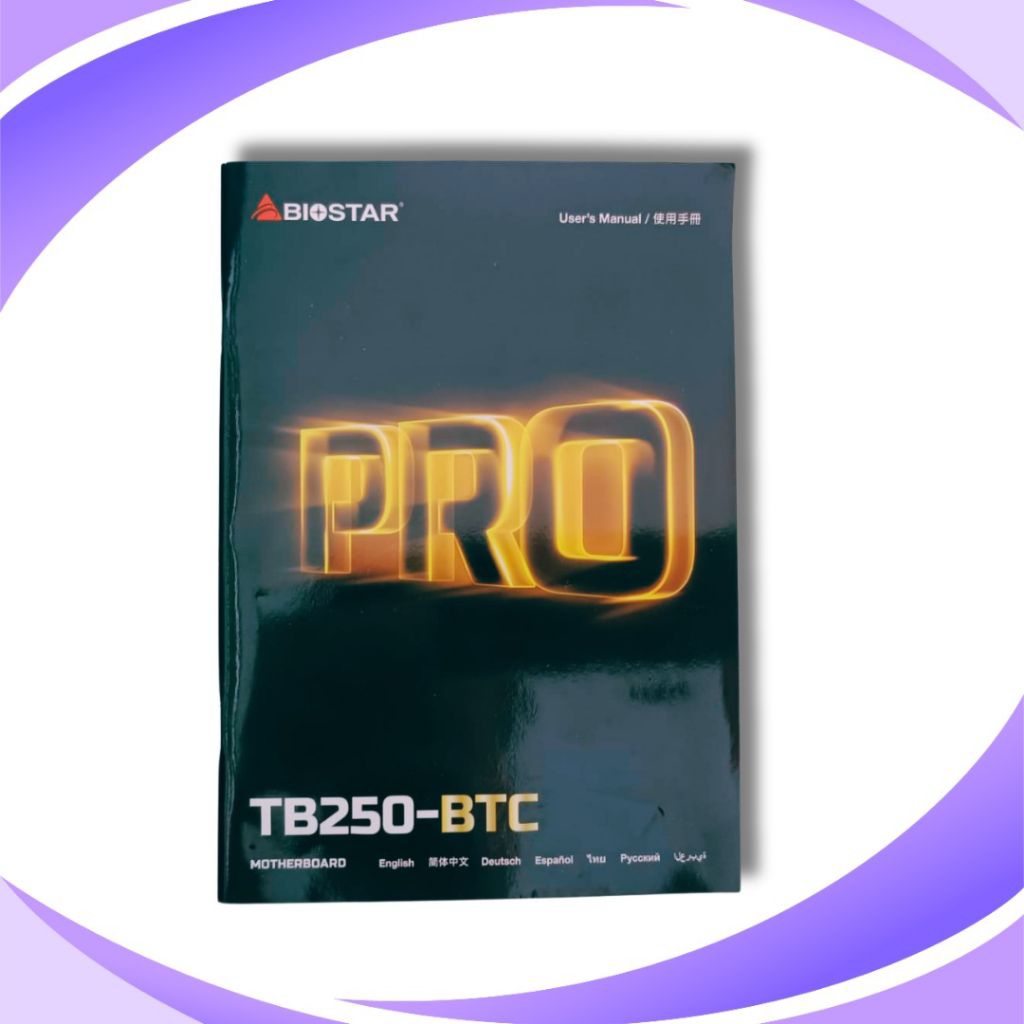 Buku Manual (user manual) motherboard Biostar TB250-BTC