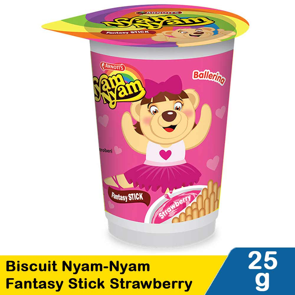 

ARNOTT'S BISCUIT NYAM-NYAM FNTASY STICK STRAWBERRY CUP 25g