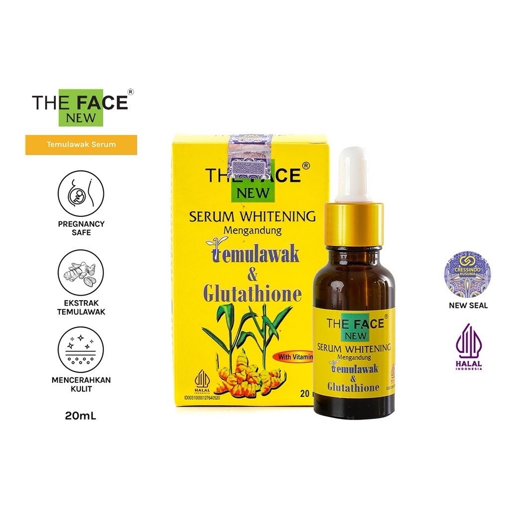 The Face Temulawak Whitening Serum with Glutathione 20ml/Serum Wajah