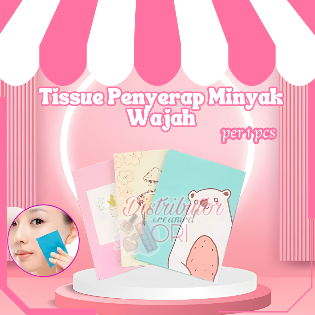 Kertas Tissue Penyerap minyak wajah isi 50 / kertas tisu minyak wajah