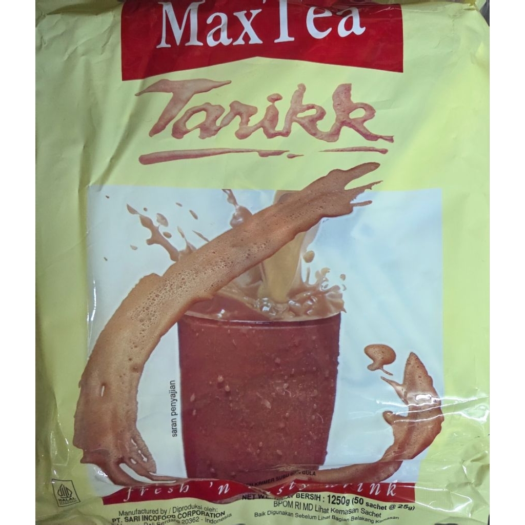 

MaxTea Teh tarik sachet 1 bal isi 50 pcs