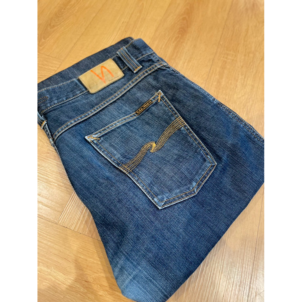 NUDIE JEANS SLIM JIM DRY BROKEN TWILL