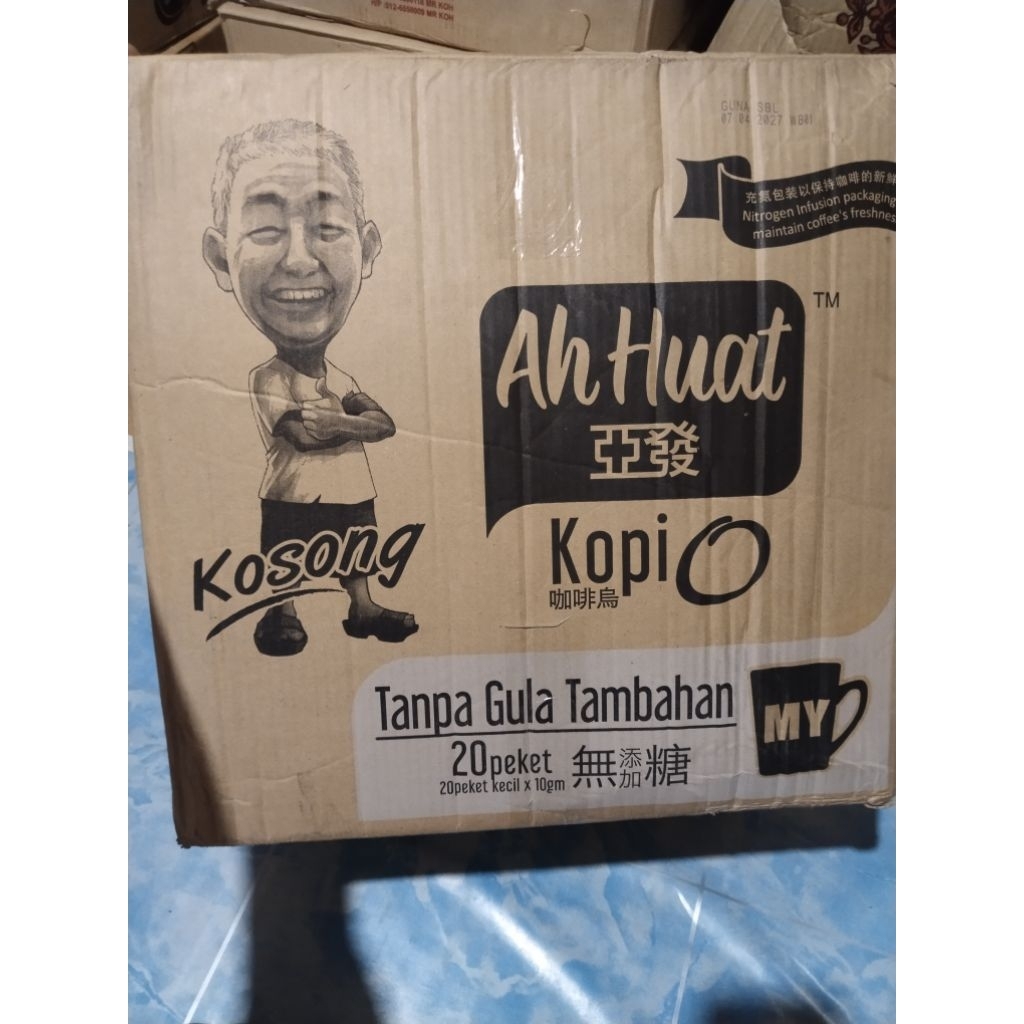 

Ah huat kosong kopi O per dus