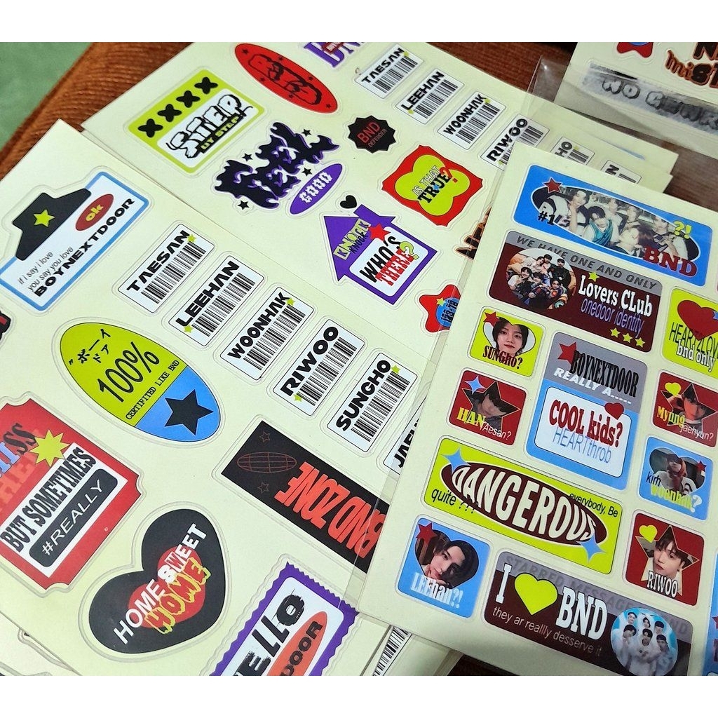 

Sticker sheets Boynextdoor
