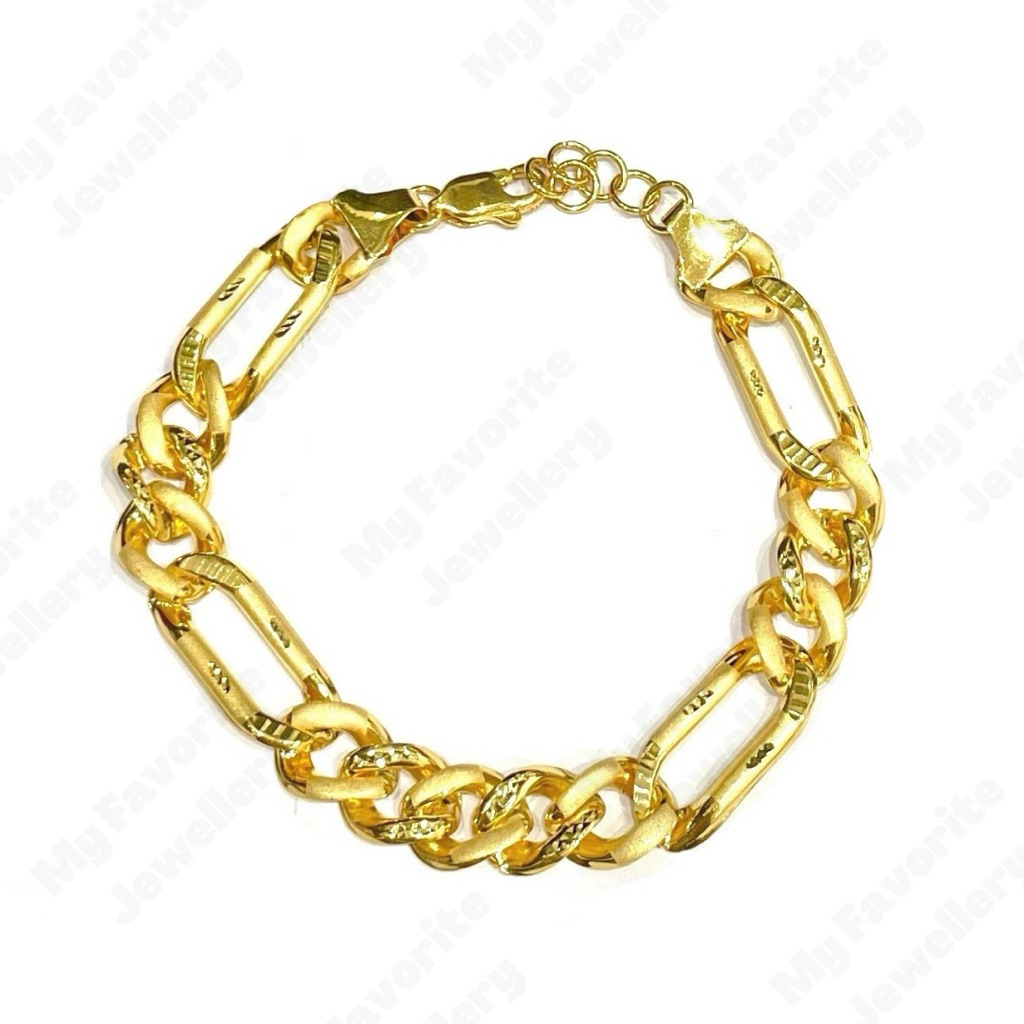 Gelang Sisin Naga Rantai Panjang EMAS ASLI Kadar 700 16K