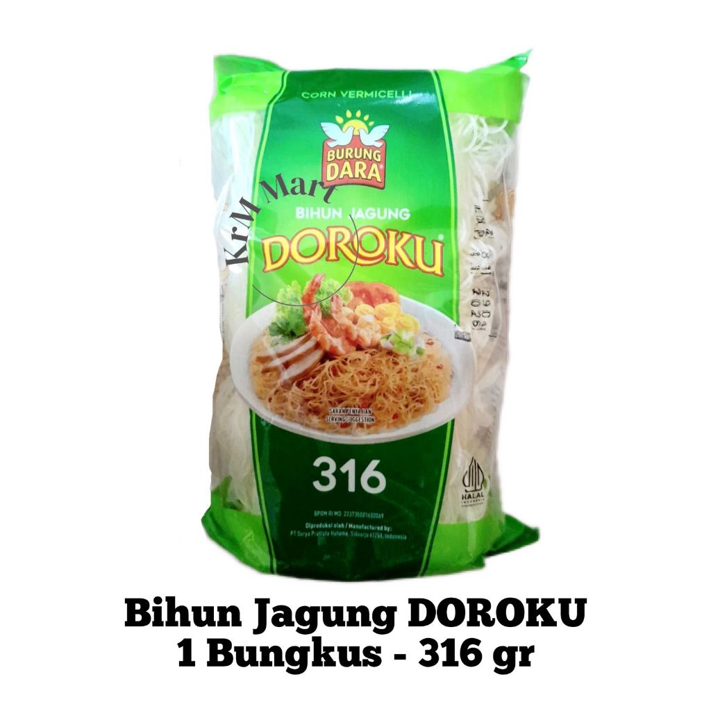 

Bihun Jagung DOROKU 316 gr 1 bungkus doro ku manuk mihun miehun mi hun burung dara