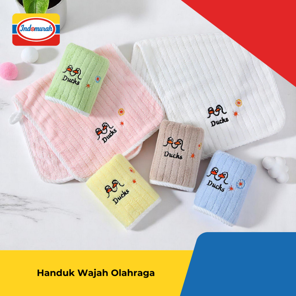 HANDUK WAJAH OLAHRAGA LEMBUT HALUS - HANDUK MUKA - HANDUK KECIL - HANDUK ANAK - 25x50