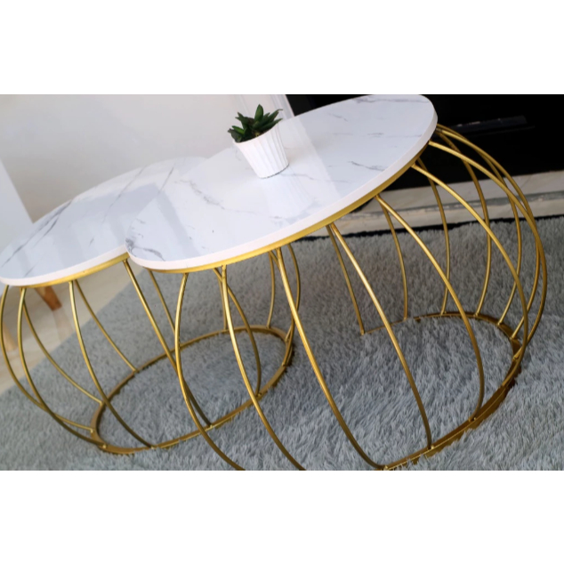 KARGO / MEJA KAPSUL PRG HPL 1 SET / Meja Tamu Minimalis Aesthetic / Meja Sofa Minimalis Ruang Tamu /