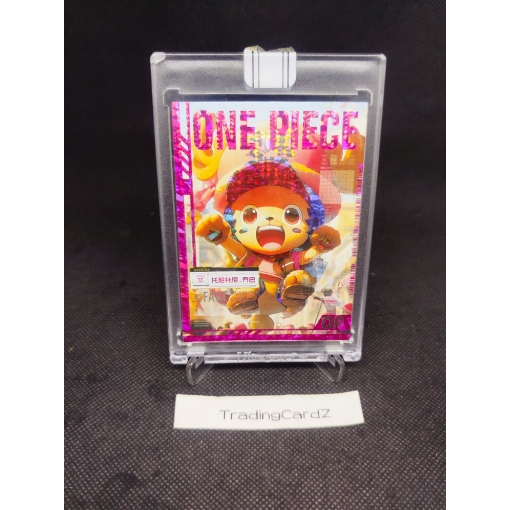 (Kartu tebal -/+100pt) TCG/CCG FansCard One piece QR Tony Tony Chopper #OPMCR2A007 (dpt sleeve)