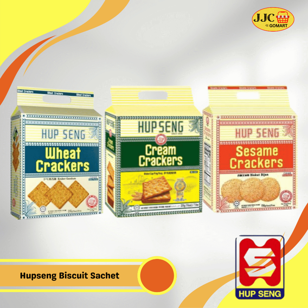 

Hup seng Cream Crackers | Cream Crackers | Wheat Crackers | Sesame Crackers