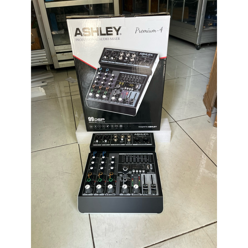 Mixer Audio ashley Premium 4 usb bluetooth 4 chanel 4 ch plus equalizer efek digital reverb 99 DSP o