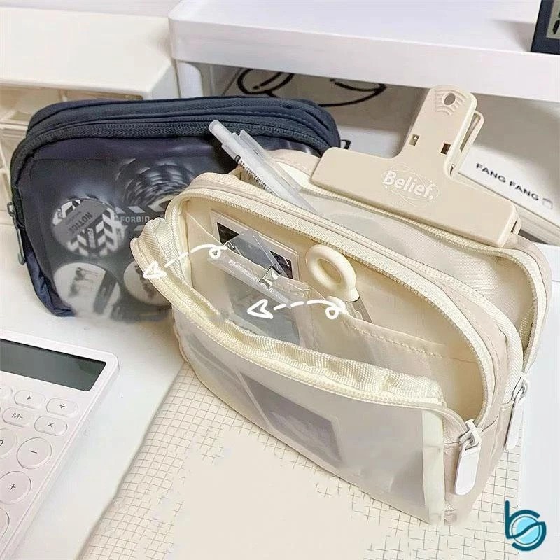 

Tempat Pensil Kapasitas Besar Model Sederhana/Large Capacity Pencil Case Simple Style - Best Stationary