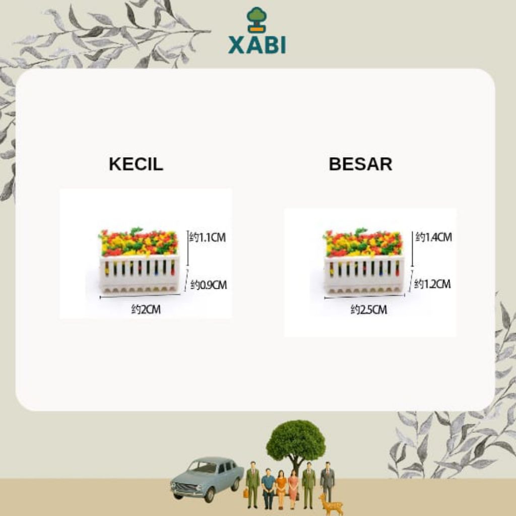 Miniatur Pot Bunga Putih Cantik