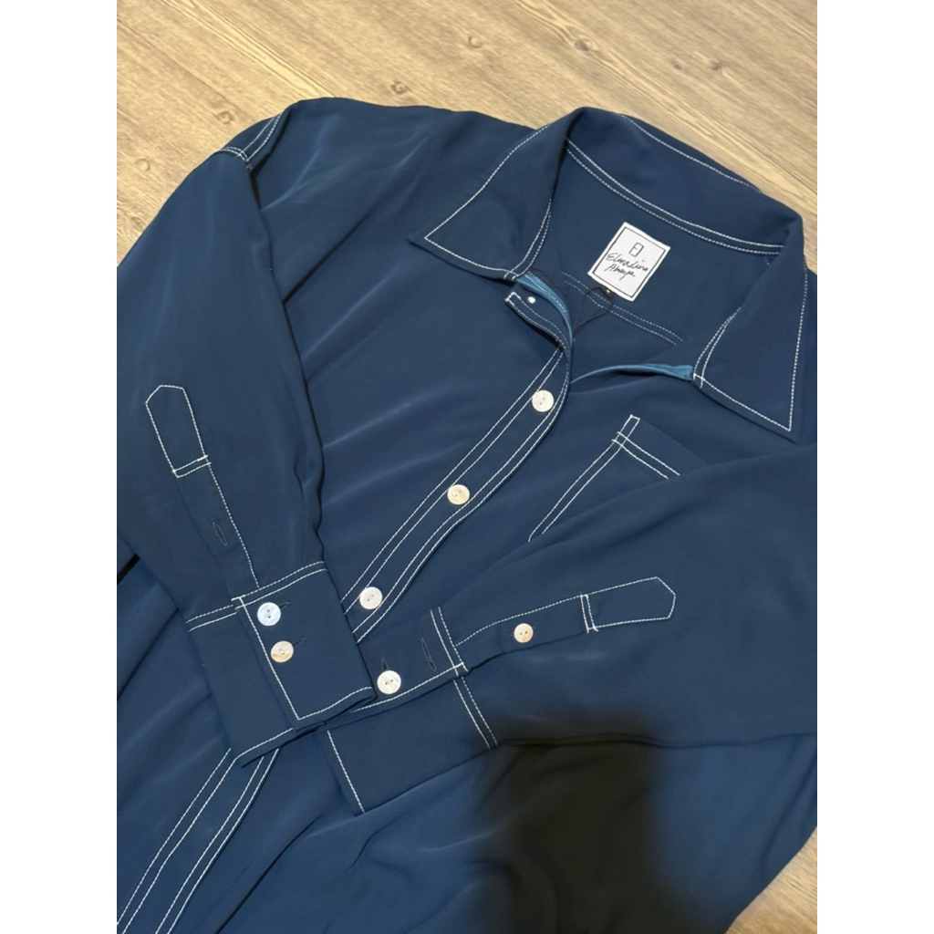 Preloved Elmadina Kemejabaya dark teal size S