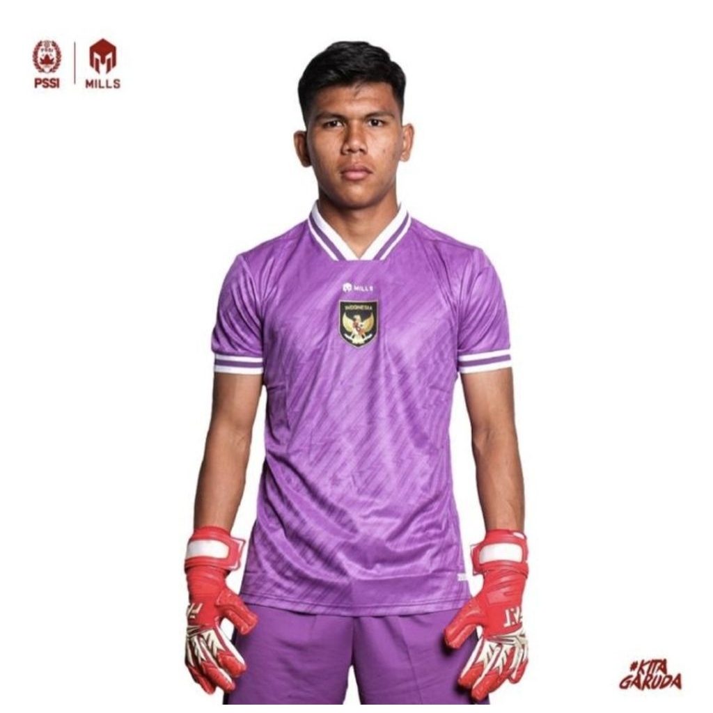 (SIZE L) jersey timnas indonesia player issue kiper original 2022 mills