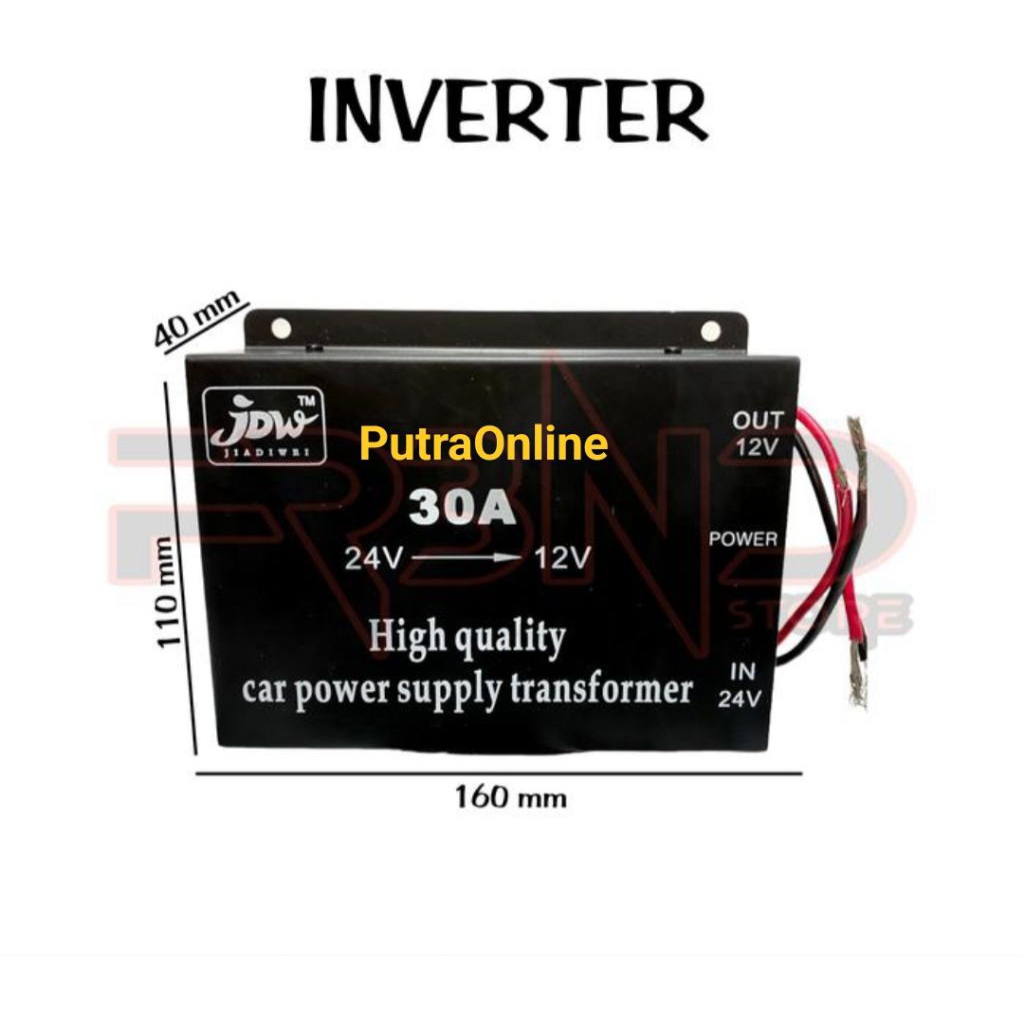 Converter DC 30A DC 24V - 12V JDW / converter 30 Amper DC 24V to 12V
