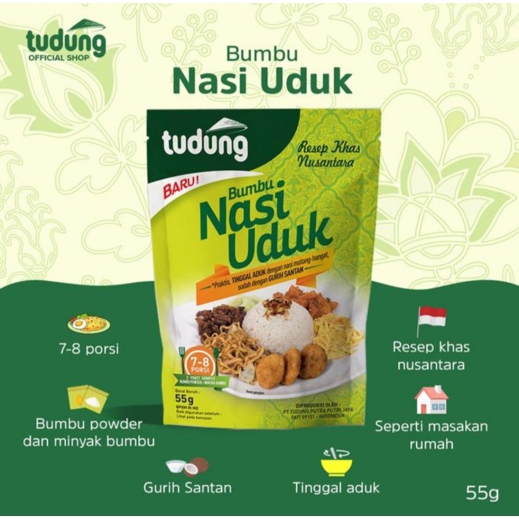 

Tudung Bumbu Nasi Uduk Instant (55 Gr)