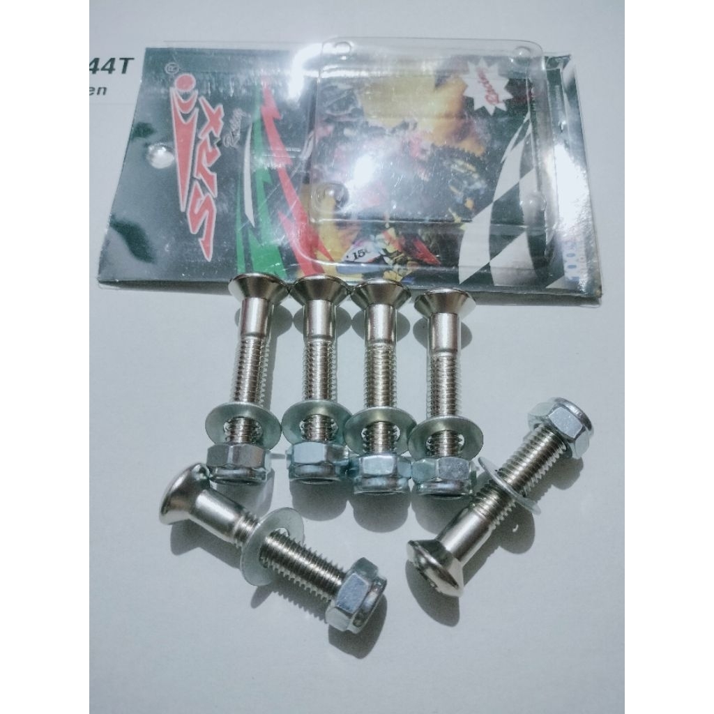 Baut gear panjang / baut gear Spacer CRF150 SRX isi 6 pcs