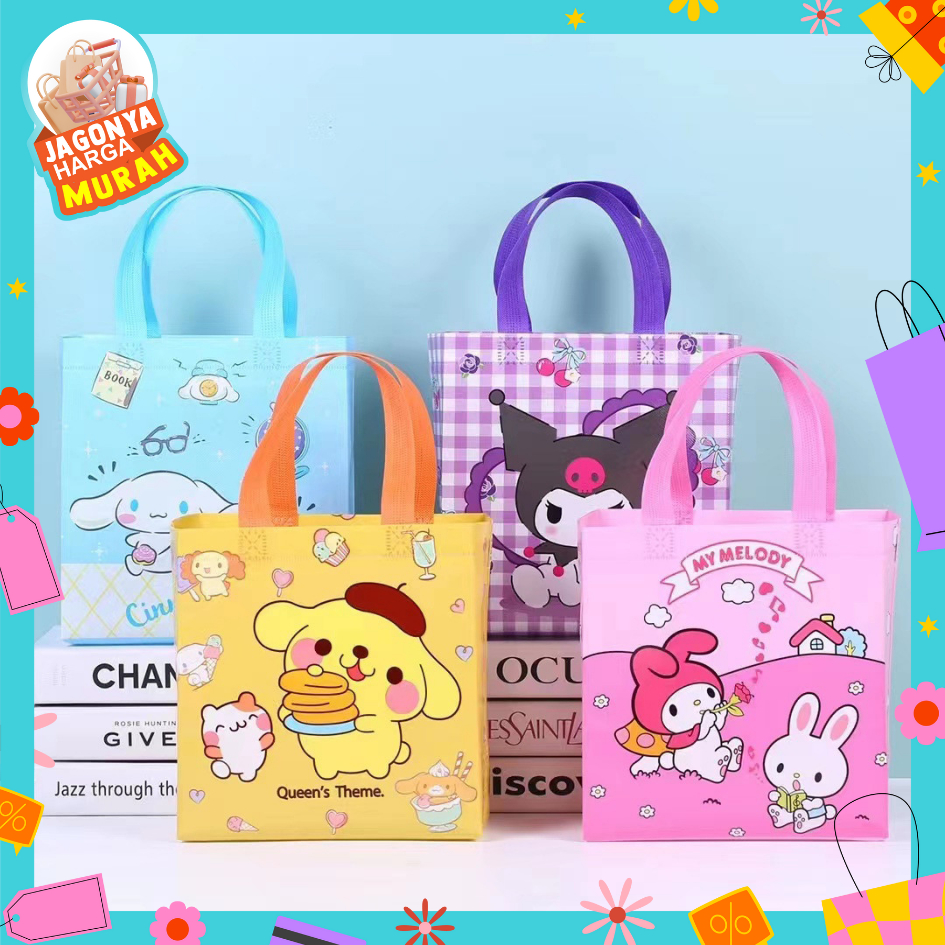 

JHM Goodie Bag Tas kado ulang Tahun karakter Animals Paper Bag kantong anak Motif Kartun Tas Hampers waterproof Souvenir Ulang tahun