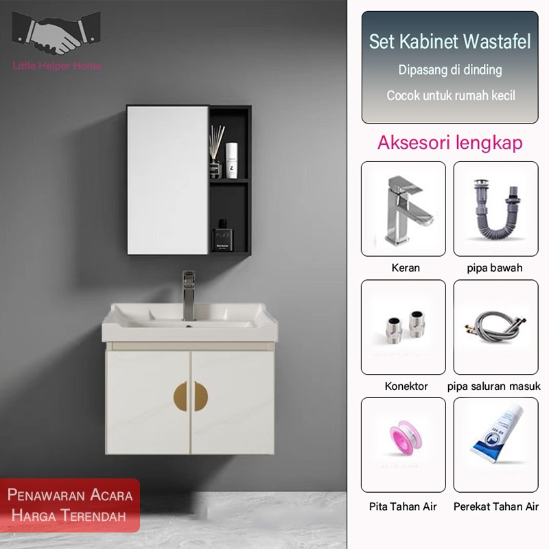 washtafel kamar mandi set（43/50cm)lemari kamar mandi lemari meja wastafel kamar mandi wastafel dindi