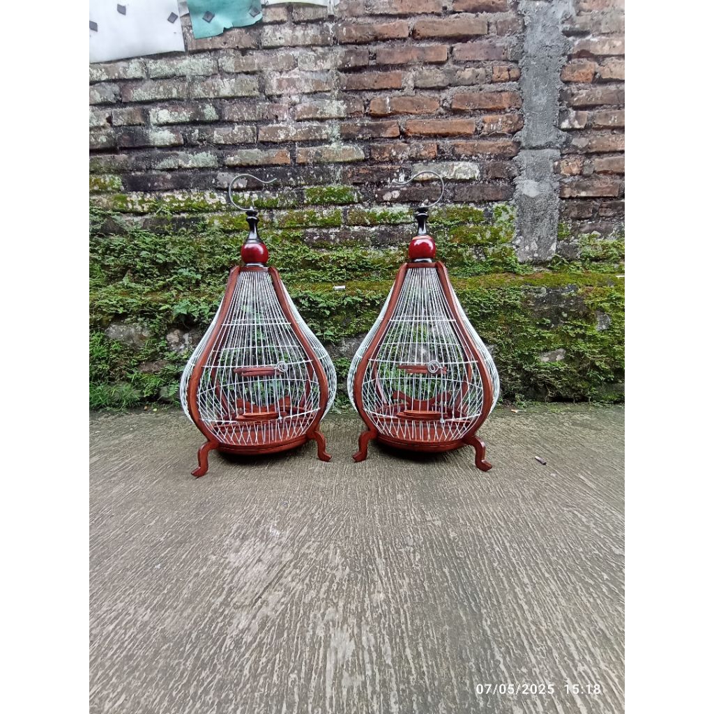 SANGKAR PERKUTUT JERUJI FIBER