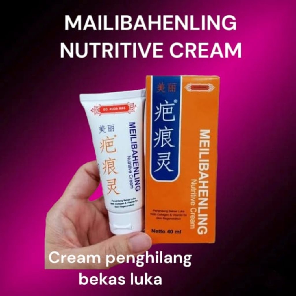 MEILIBAHENLING Nutritive Cream Penghilang Bekas Luka Hitam Koreng / Penghilang Bekas Luka Hitam Kore