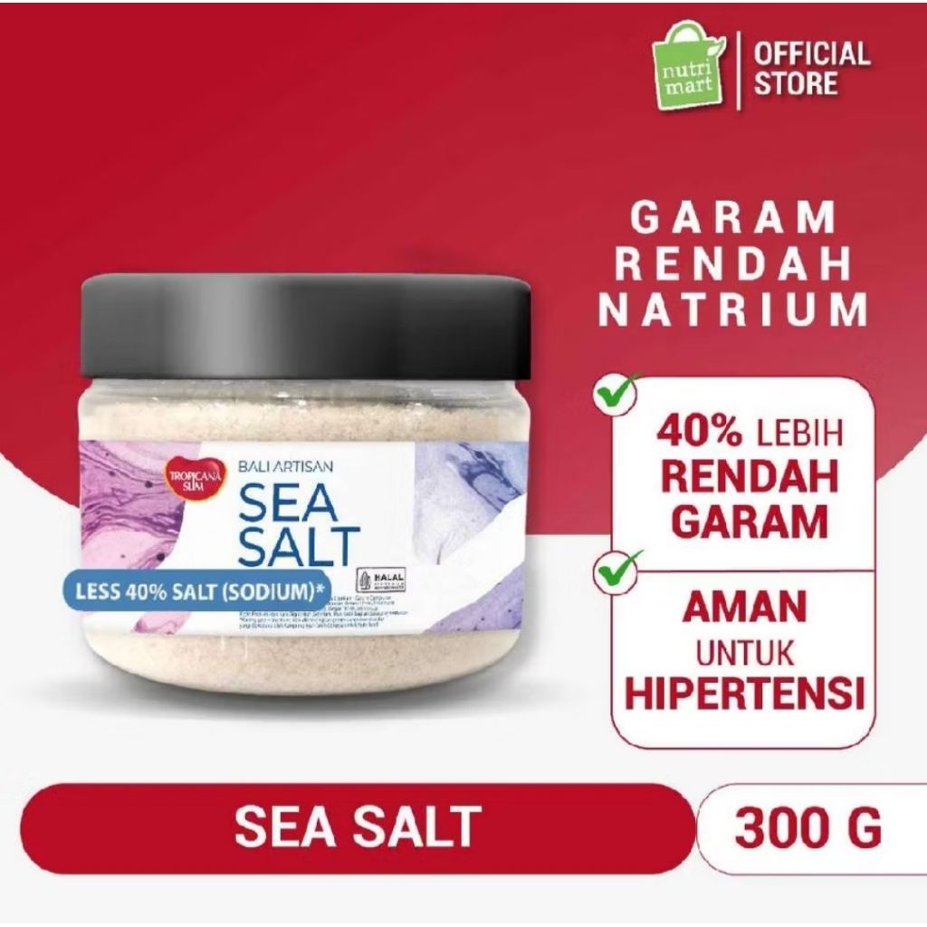 

Tropicana Slim Bali Artisan Sea Salt 300gr | Garam Rendah Natrium