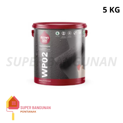 MOWILEX WP02 W1501 PUTIH EXTERIOR Waterproof paint 5kg | BISA REQUEST WARNA | CAT TEMBOK LUAR