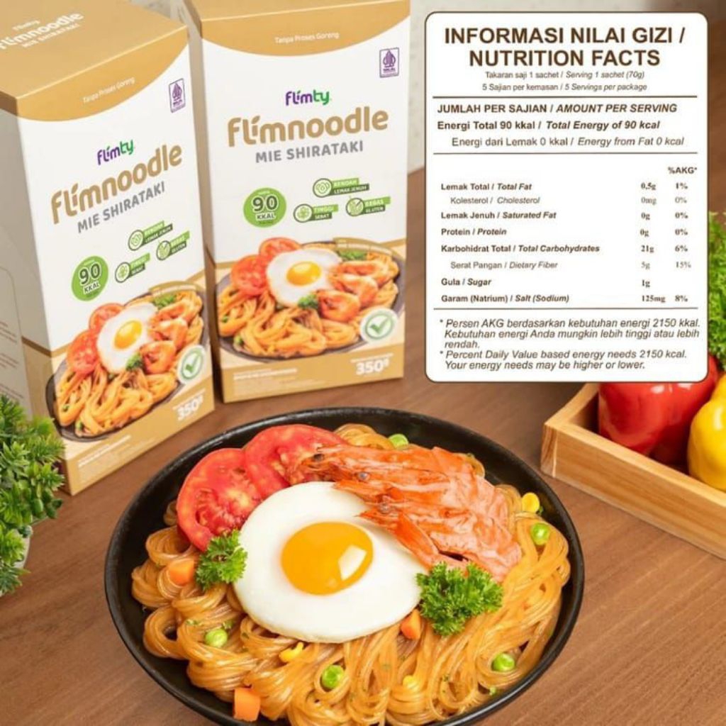 

Flimnoodle Mie Shirataki (Tanpa Proses Goreng) - 1 Box (isi 5 pcs)