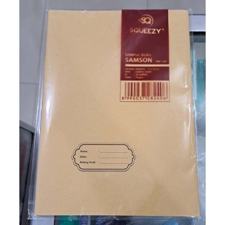 

SQUEEZY Sampul Buku Coklat QUARTO Sampul Samson Isi 20 / 10