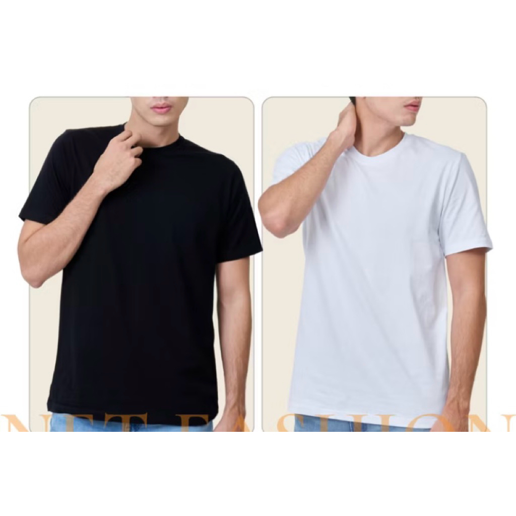 kaos lengan pendek polos hitam / kaos lengan pendek polos putih / kaos lengan pendek / kaos polos / 