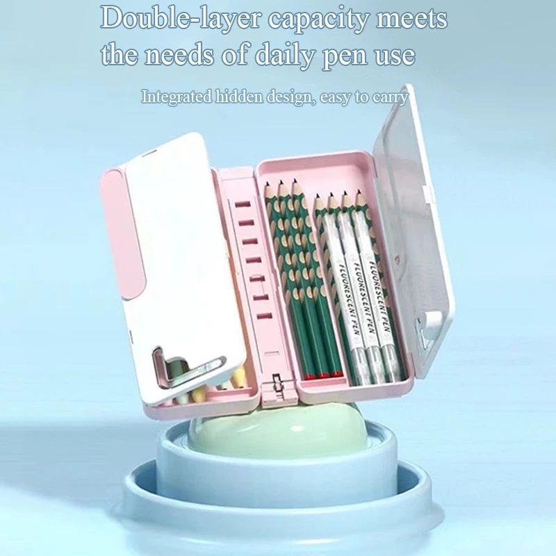 

Kotak Pensil Lipat Portable Serbaguna Multifungsi