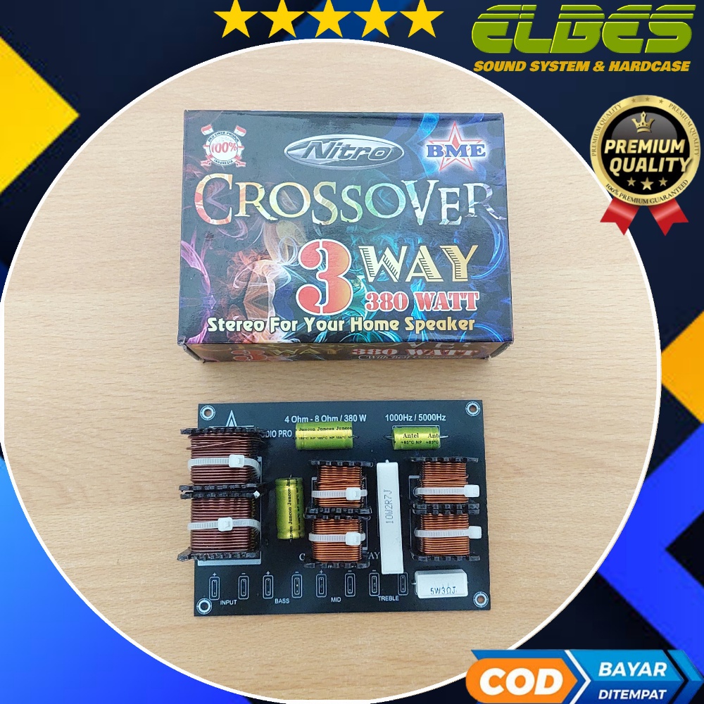 Kit Crossover pasif 3 way bass midle treble NITRO